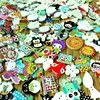 60pcs 2 Holes Assorted Random Mix white background Round and Animals Pattern Cartoons Wood Sewing buttons decorative zmk-0001 ► Photo 3/6