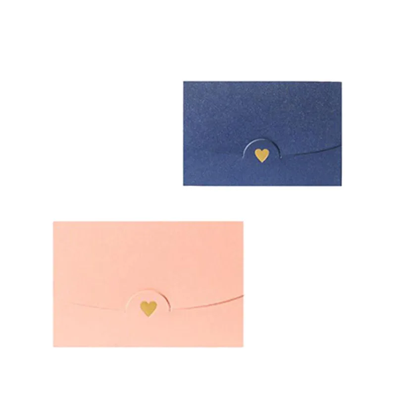 50Pcs/Set 7 x10.5Cm Colorful Heart Pearl Paper Envelopes for Party Invitations Valentine'S Day Gift Lovers Message Card Gift