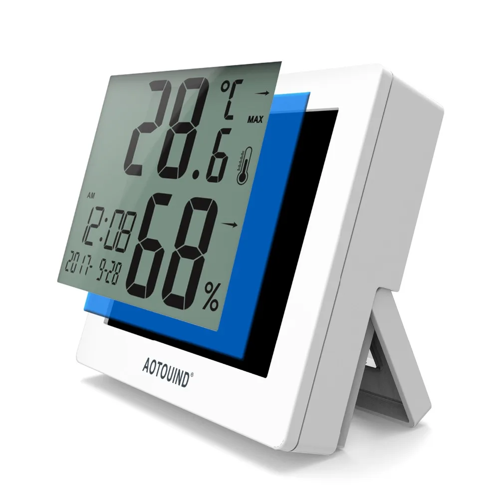 

Digital Hygrometer Thermometer, Hygrothermograph, Weather Station, with MAX/MIN Records, Large Number Display, Hourly Chime