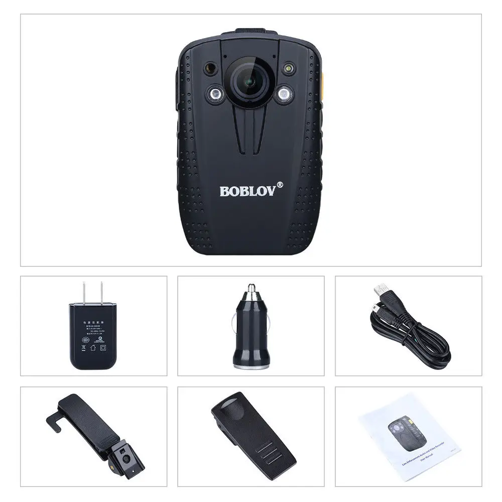 BOBLOV HD31 G AIT Chip 14MP HD 1296P 30fps Полицейский Аудио Видео рекордер мини ночного видения 140
