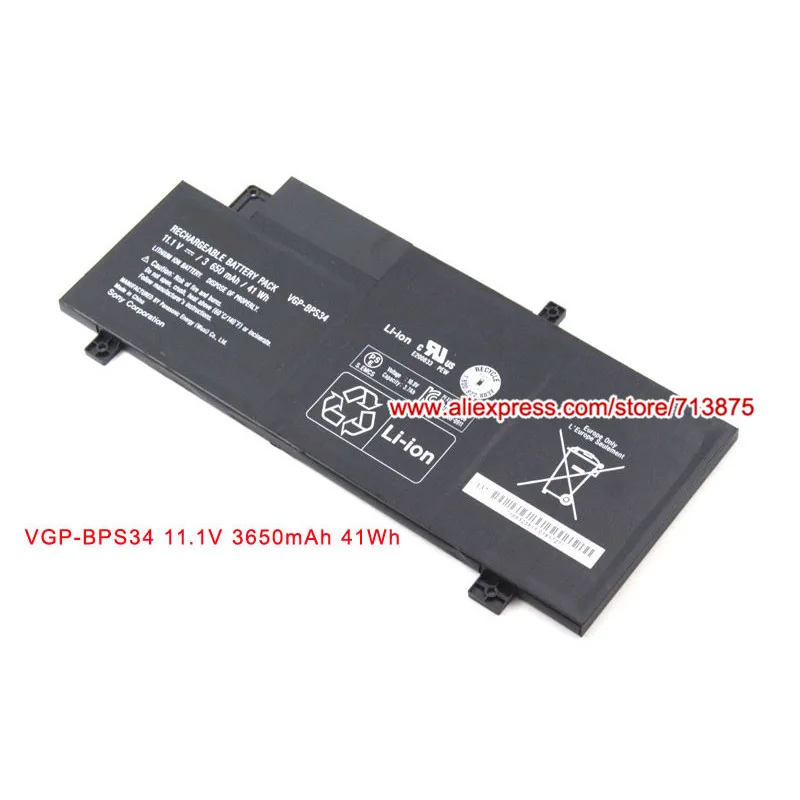 Натуральная VGP-BPS34 Батарея для sony Vaio SVF15AA1QM SVF15A16CGS VF15A1ACXB SVF15A1ACXS SVF15A1C5E