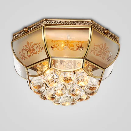 

style full copper crystal ceiling lamp copper lamp bedroom study dining room lamps and lanterns crystal lamp luxury