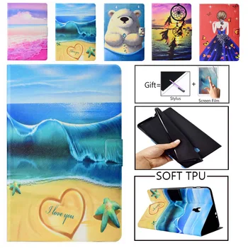 

Fashion Cartoon Bear Girl Pattern Case For Samsung Galaxy Tab A 8.0 SM-T380 T385 2017 8.0" Smart Cover Funda Tablet Shell