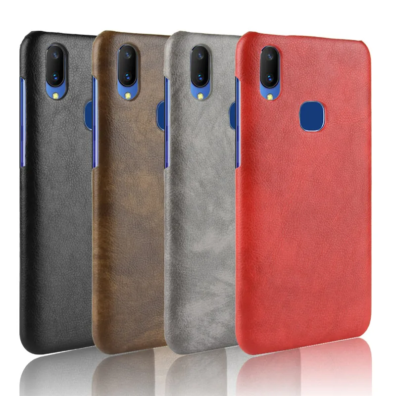 Чехол для телефона Vivo V11i 6 3 дюйма Роскошная искусственная кожа личи ударопрочный