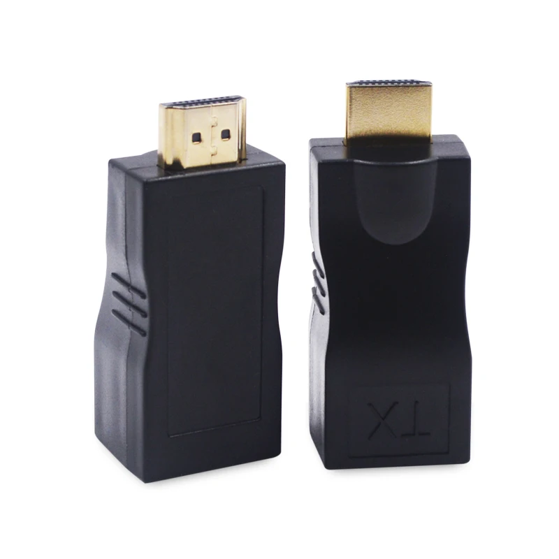 HDMI RJ45 CAT5E CAT6 UTP LAN Ethernet HDMI удлинитель повторитель 1080P жесткий пластик HDMI к RJ45 сетевой кабель удлинитель для HDTV