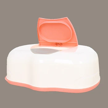 1Pcs 아기 젖은 물티슈 상자 플라스틱 티슈 상자 자동 젖은 물티슈 케이스 베이비 케어 액세서리 프레스 팝업 디자인