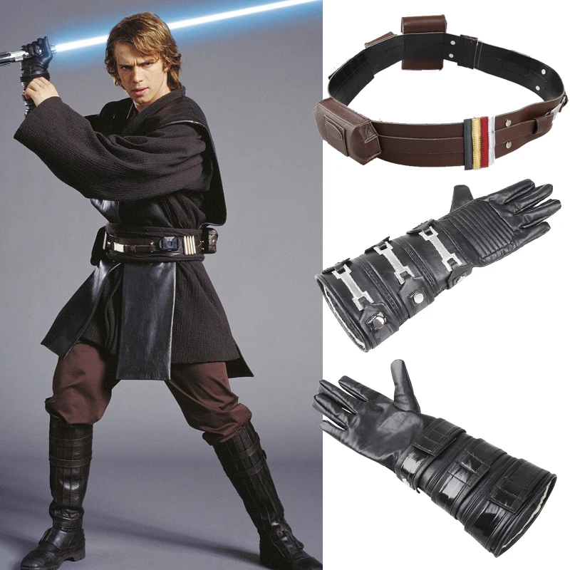 

2017 star wars force awakens anakin skywalker cosplay costume accessories anakin skywalker cosplay belt waistband glove