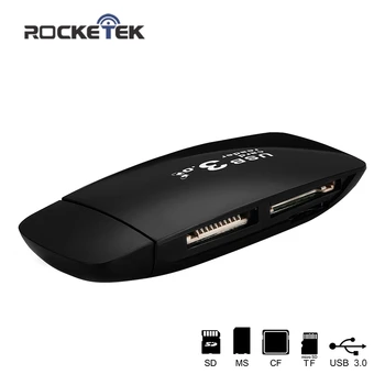 

Rocketek usb 3.0 multi memory card reader adapter cardreader for micro SD/TF CF MS compact flash microsd readers laptop computer