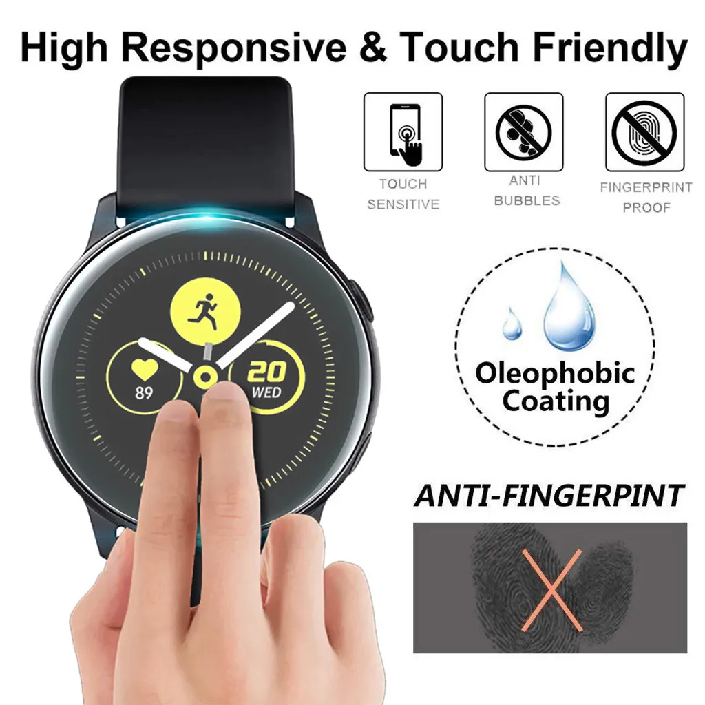

2,1Pack Explosion-proof TPU Screen Protector Film For Samsung Galaxy Watch Active 2019 Dropshipping low price