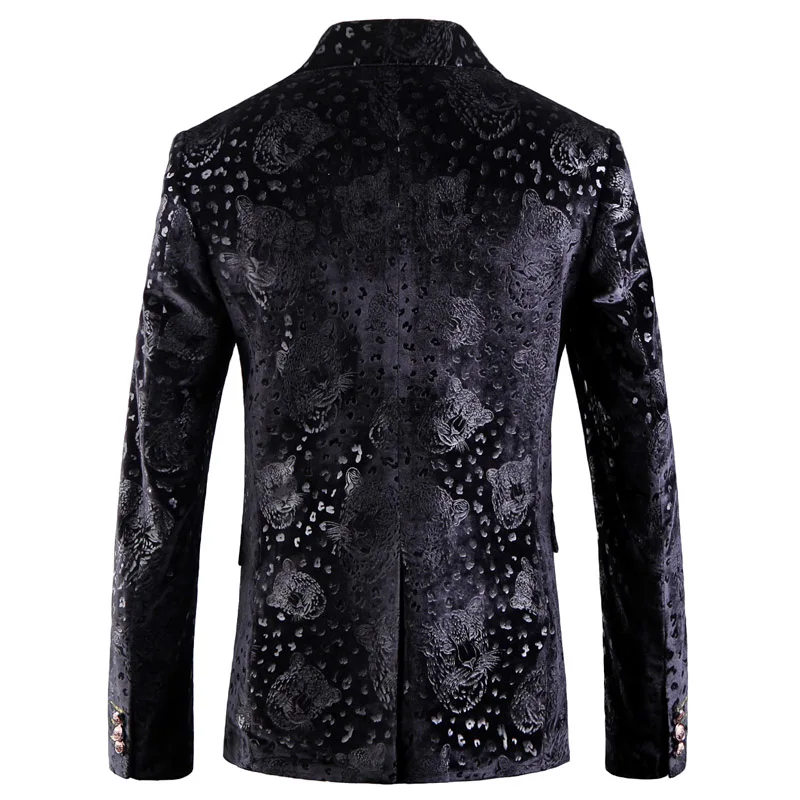 Men'S New Slim British Style Fashion Temperament Casual Suit Jacket High Quality Luxury Trend Leopard Blazer Men'S New Slim British Style Fashion Temperament Casual Suit Jacket High Quality Luxury Trend Leopard Blazer