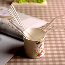 Прозрачные стеклянные соломинки питие для вечеринки соломенные прямые изогнутые Многоразовые Детские соломинки сок вечерние изделия для барбекю