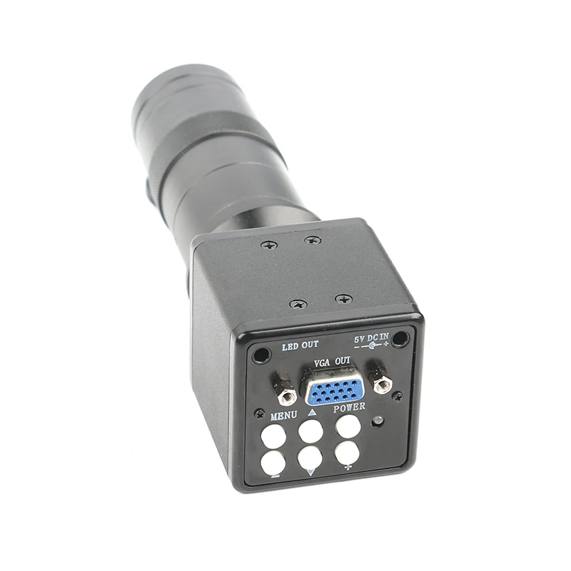 2.0MP VGA промышленный цифровой электронный видео микроскоп камера 100X зум C крепление объектива с светодиодный кольцевой лампой DIY PCB пайки набор