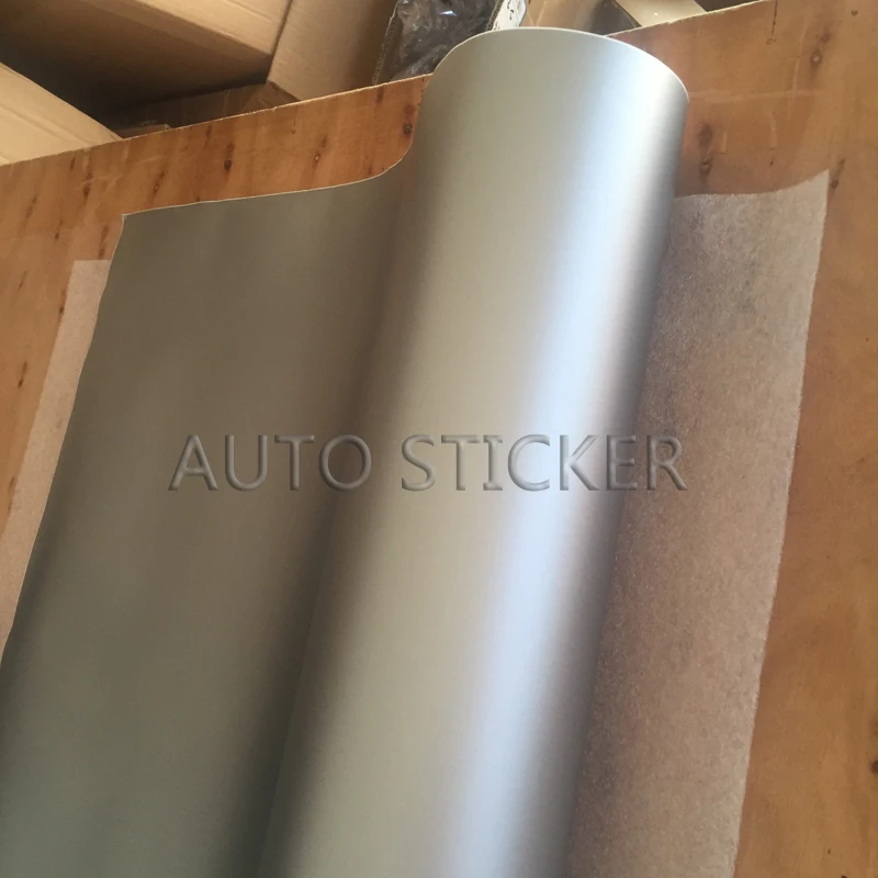 silver gray matte vinyl car wrap 3
