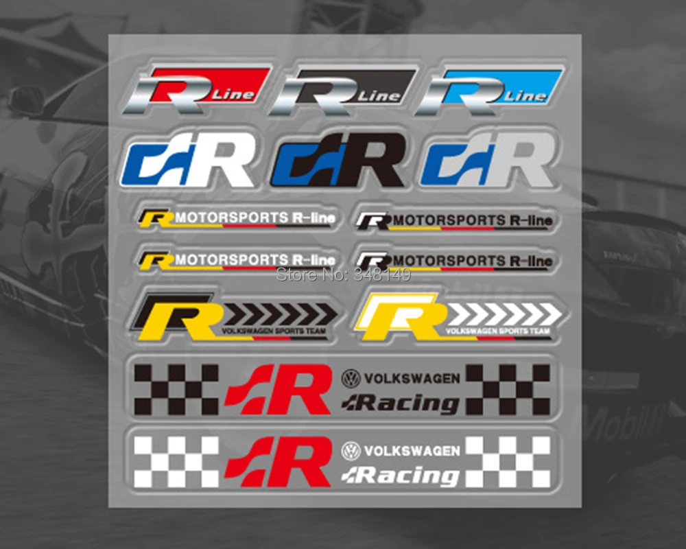 Car Decoration R Line R Racing Styling Car Sticker And Decal Kit For VW Golf 4