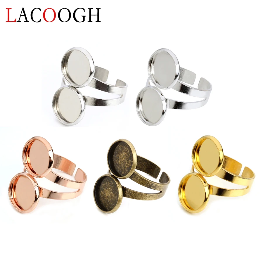 

10pcs/lot Copper Earring Clip Findings Round Gold Silver Color Cabochon Settings Fit 10mm 12mm DIY Earrings Jewelry Accessories
