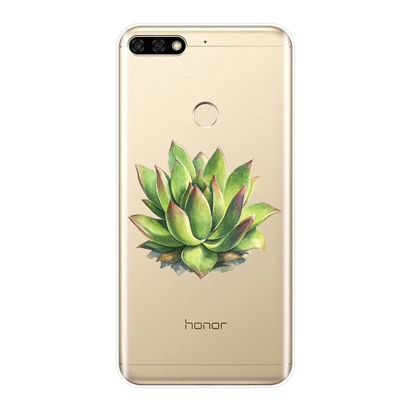 Задняя крышка для Huawei Honor 8X MAX 10 9 8 7S 7X 7A 7C Pro мягкий силиконовый чехол с цветами 7 Lite