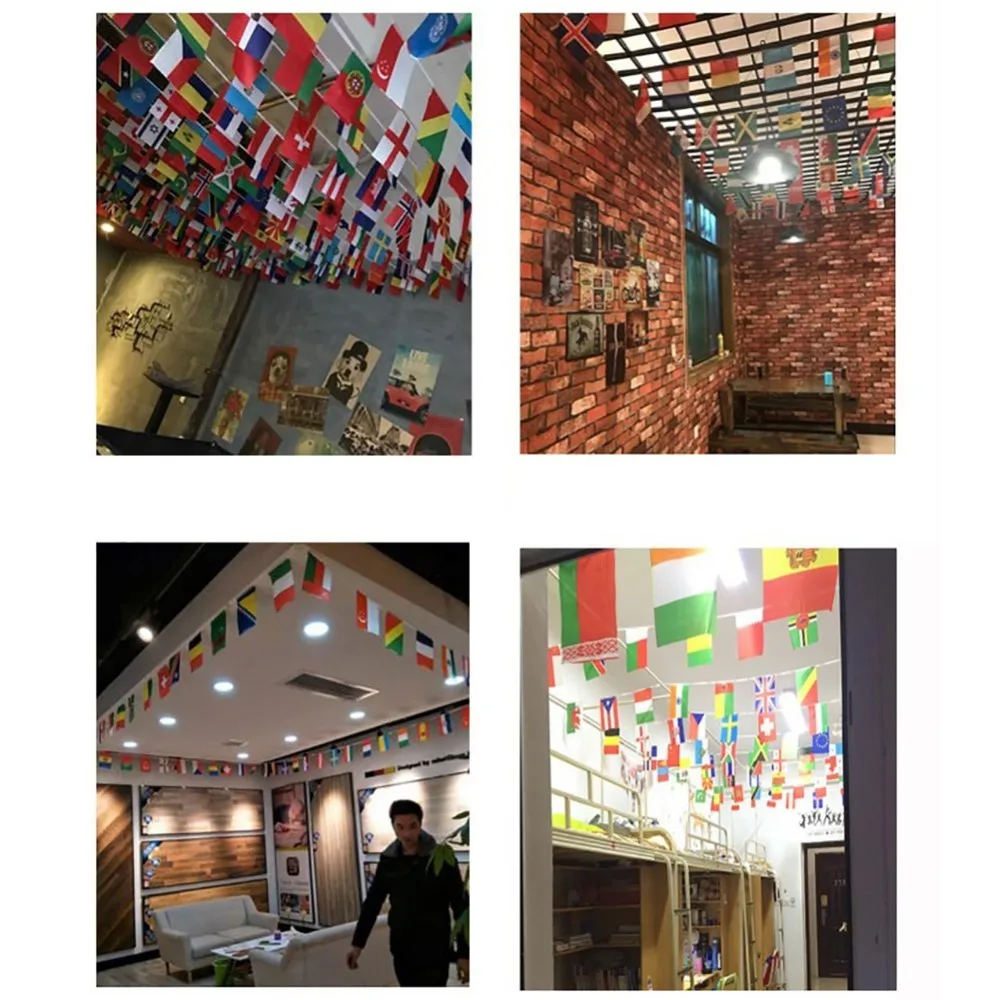 2018 Russia World Football Cup 32 Country String Flag 14x21cm Country Banner Bar Home Football Soccer Fan Party Decoration (9)