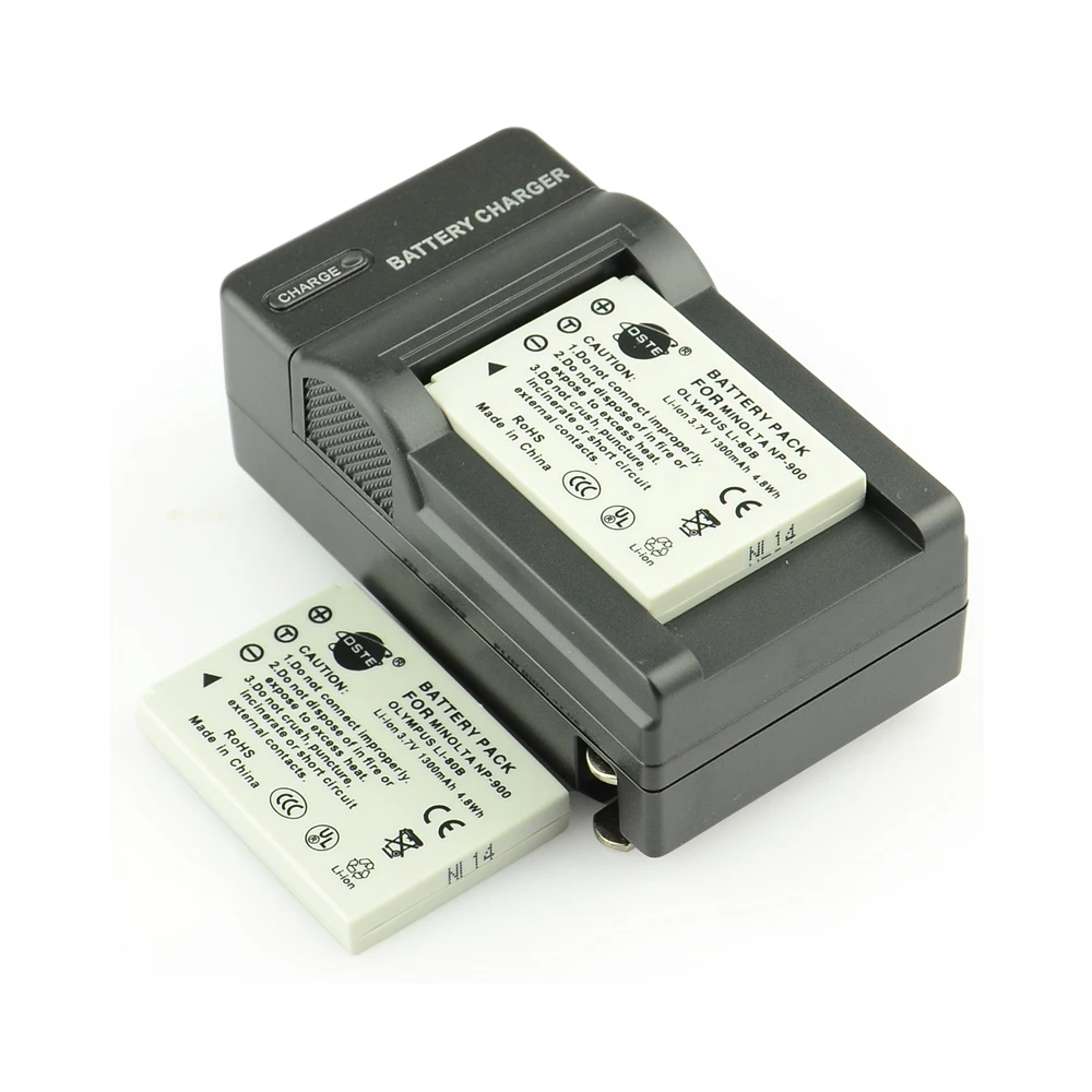 DSTE 2 шт. NP-900 Li-Ion Батарея с USB Порты и разъёмы Зарядное устройство для DIMAGE E40 E50 VIVITAR V45 V60 V65 V55 Камера