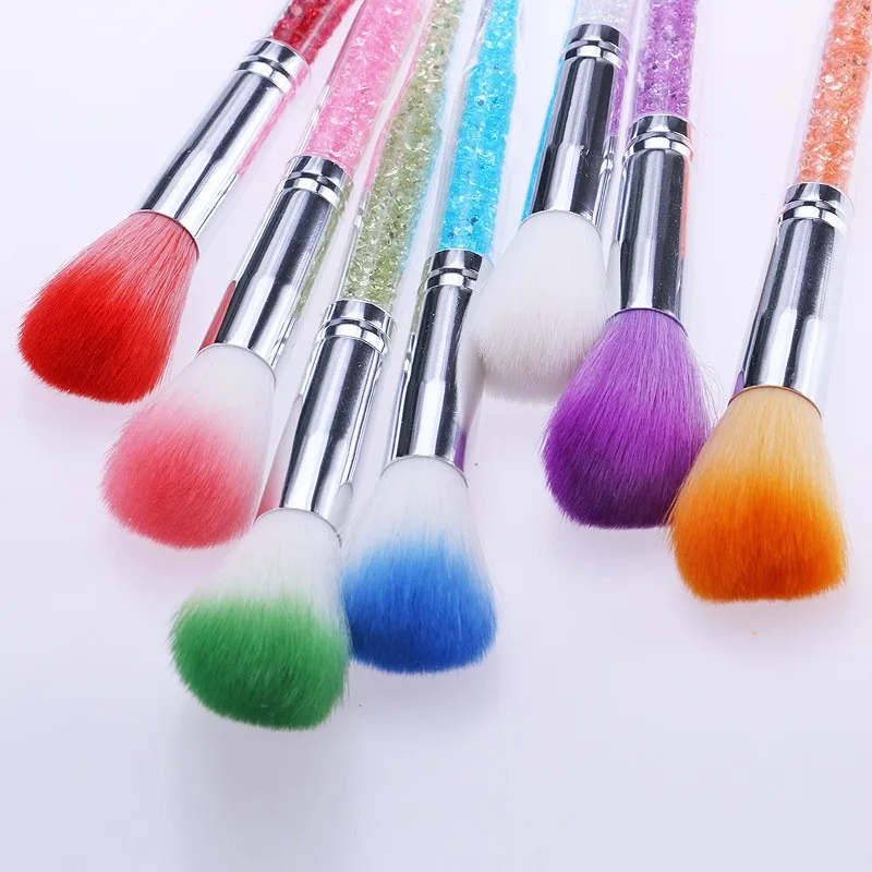 

1Pcs Nail Art Dust Brush Acrylic UV Gel Nail Art Dust Clean Brush Manicure Pedicure Tools Rhinestones Handle Nail Brushes #DB04#