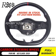 Углеродное Рулевое колесо для Mercedes E/C W177 W213 углеродное волокно рулевое колесо E200L A200L новое рулевое колесо