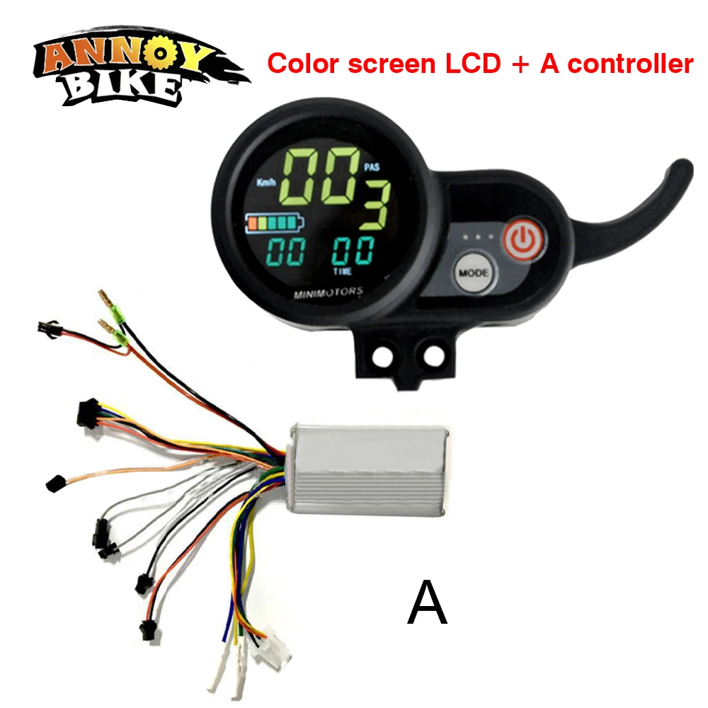 

ANNOYBIKE Ebike Controller Electric Bike 36v350w Controller Ebike Colorful LCD Display Electric Bicycle Controller