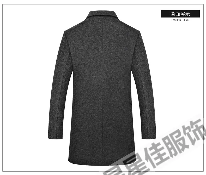 10XL 8XL 6XL 5XL зимнее длинное шерстяное пальто для мужчин с отложным воротником из смесовой шерсти Peacoat мужские повседневные шерстяные классические пальто высокого качества