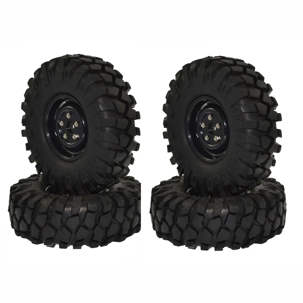 

1/10 RC Rock Crawler 1.9 Inch 108mm Tires and Wheels for Axial SCX10 D90