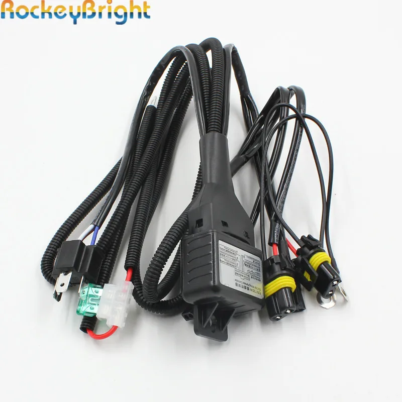 Rockeybright H4 Bi Xenon headlight bulb controller HID xenon bulb H4 hi lo headlamp relay cable