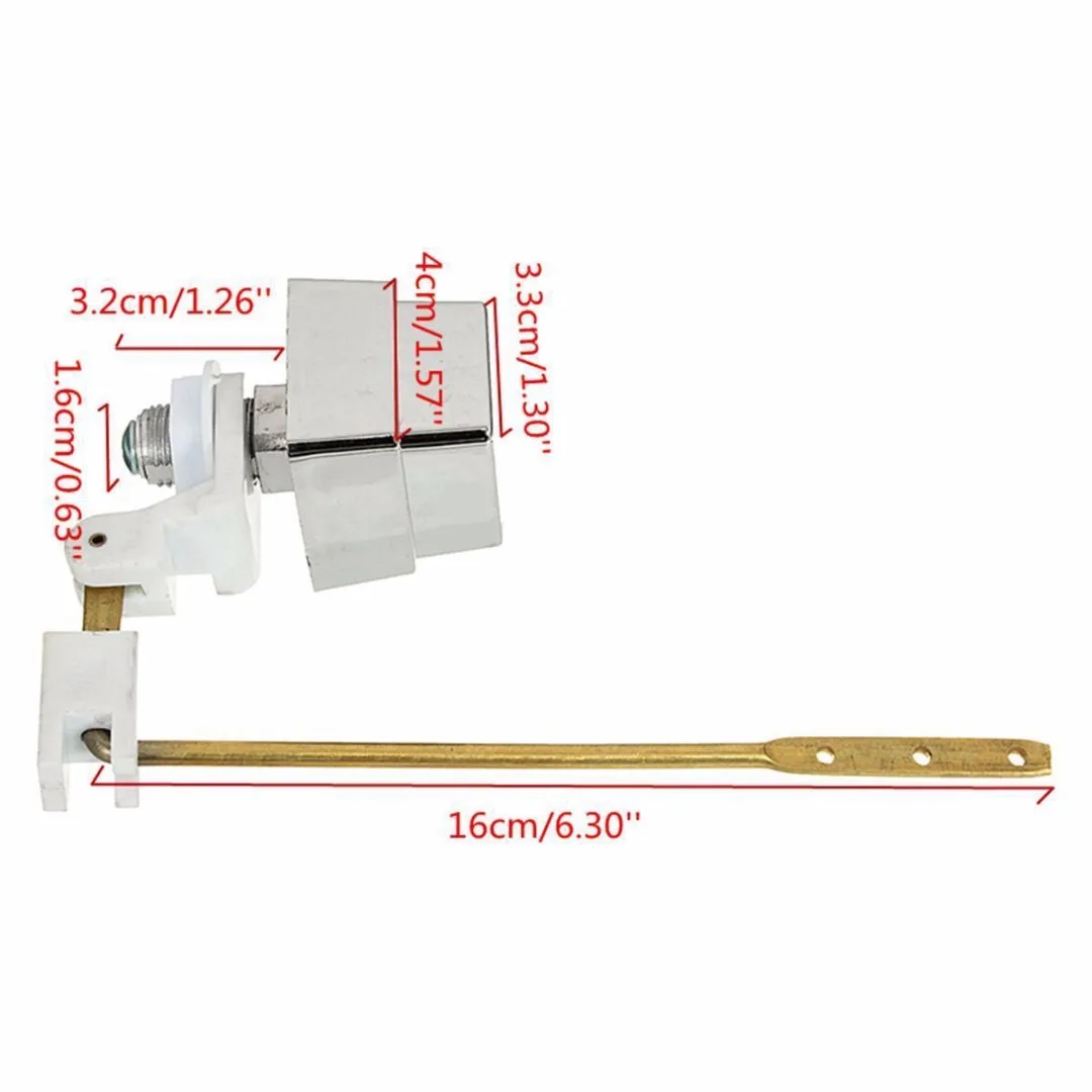 1pc Side Mount Master Plumber Toilet Tank Lever Flush Handle Brass Arm Push Button