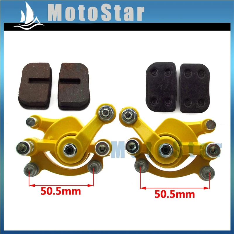 

Yellow Front & Rear Disc Brake Caliper Pads For 2 Stroke 47cc 49cc Pocket Bike Kid Dirt Baby Crosser