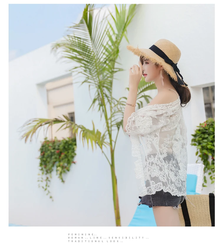 Sexy Crochet beach V Neck Cover Up Split Swimwear Summer Outings Swimsuit See-through Cover Ups Women Beach Wear Dress (13)