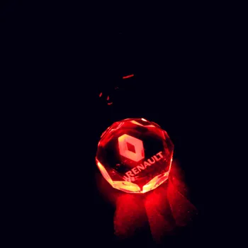 

LED light with 5 color Auto Car-Styling KEYCHIAN Car keyring For Renault Laguna 2 Duster Logan Clio 4 Captur Sandero Espace