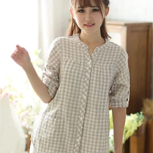 Summer Maternity Pajamas Set Nursing Clothes For Pregnant Women Lattice Luxury Soft Cotton Maternity Nightgown Nursing 60M0058