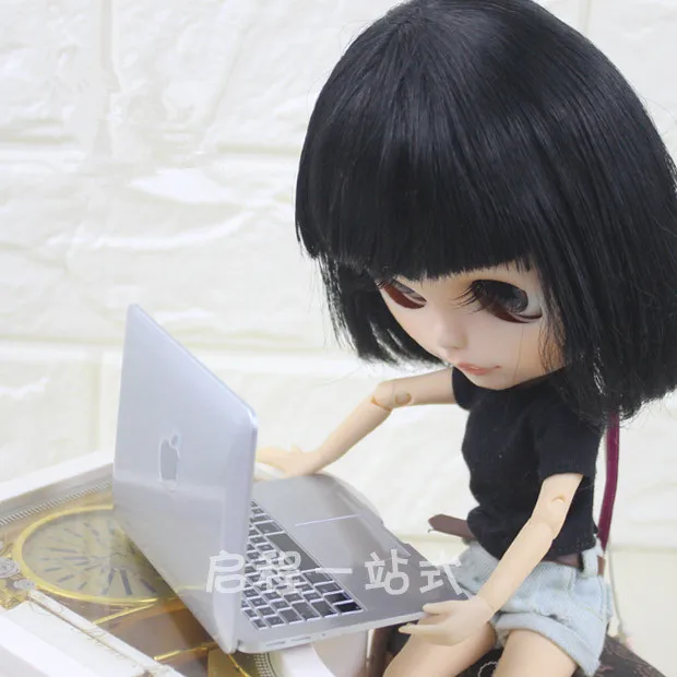 Аксессуары для кукольного домика миниатюрный ноутбук с BJD сценой имитация