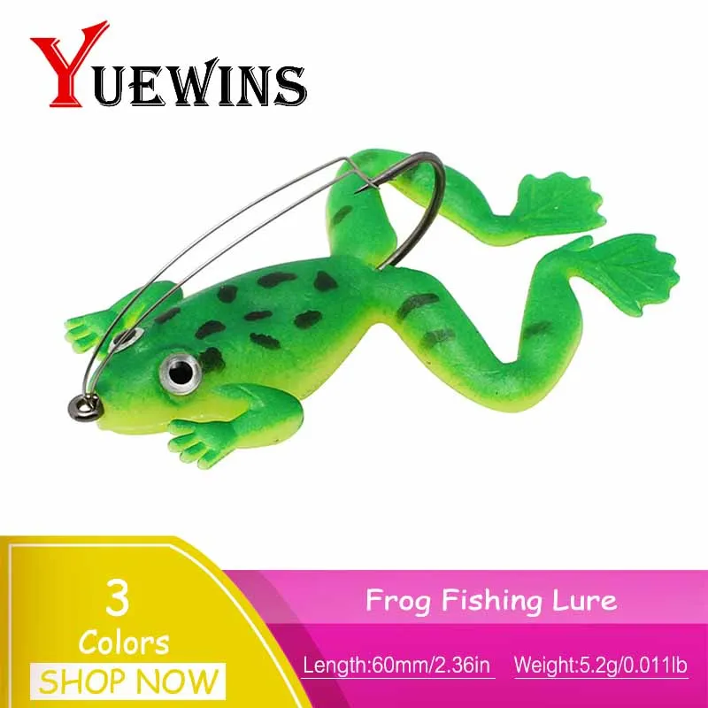 YUEWINS 1 шт. Лягушка Мягкая приманка для рыбалки 6 см 5 2 г резиновая червячная рыба с