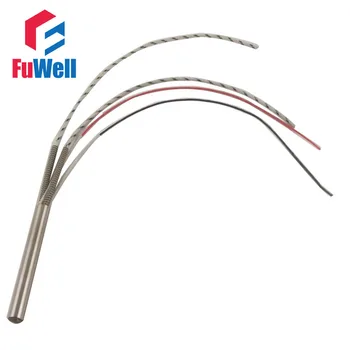 

(Accept Custom) 304 Stainless Steel Single Head Heating Cartridge Heater with Type K Thermocouple 12mm Tube Diameter