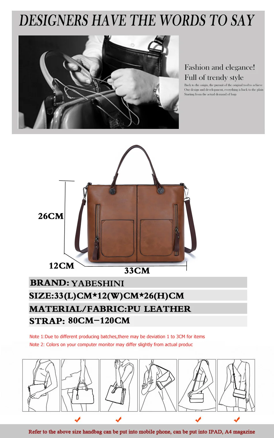 designer tote bag