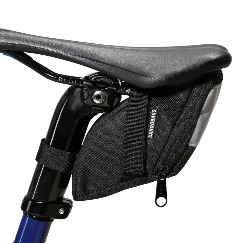 Perfect 1.2L Polyester Bicycle Saddle Bag Waterproof Cycling Back Seatpost Bags Pouch Bike Rear Seat Tail Package For Road Vehicles MTB 1