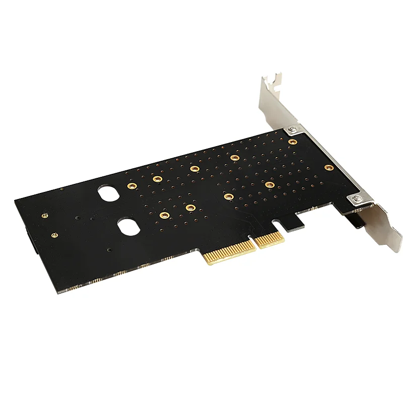 Переходная карта PCIe на M.2 NVMe SSD NGFF 110 мм ключ M и B двойной интерфейс с SATA портом