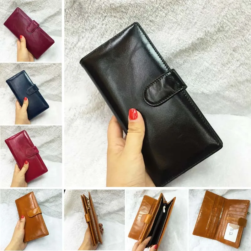Classic Women Wallet Genuine Leather Long Purse with Card holders Coin Pocket & Zipper Pouch Classic Women Wallet Genuine Leather Long Purse with Card holders Coin Pocket & Zipper Pouch
