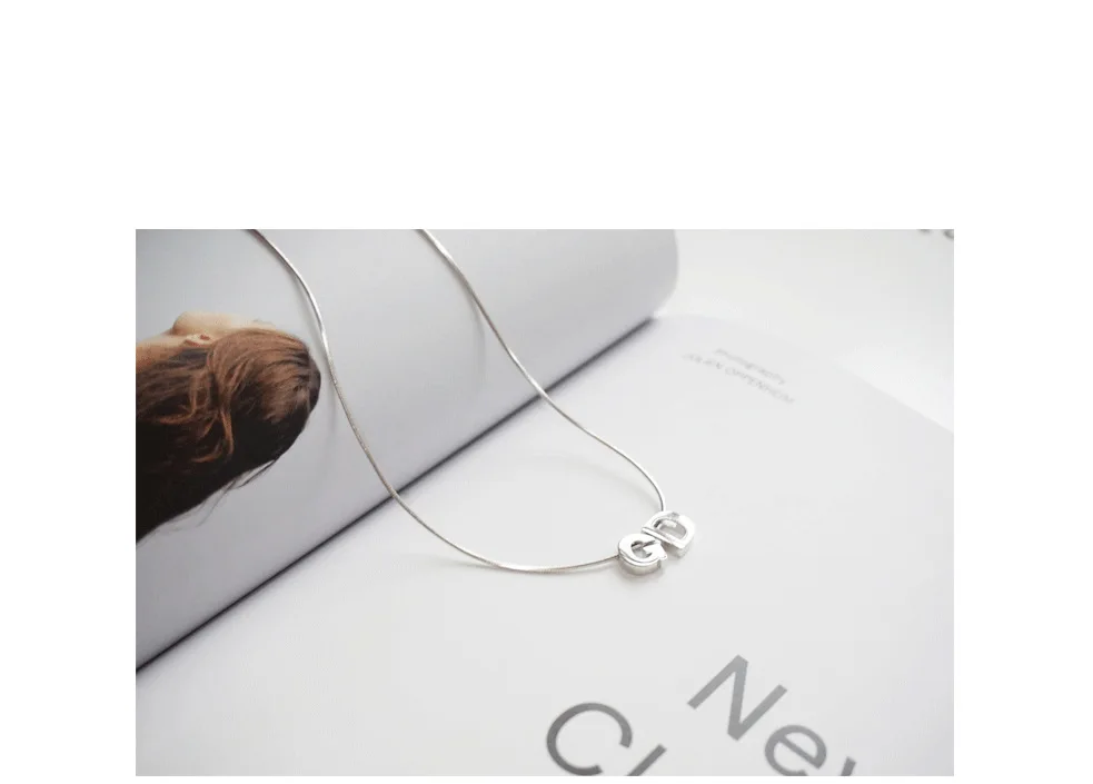 Настоящее Серебро S925 пробы, простое модное очаровательное женское ожерелье с подвеской, подарок на праздник