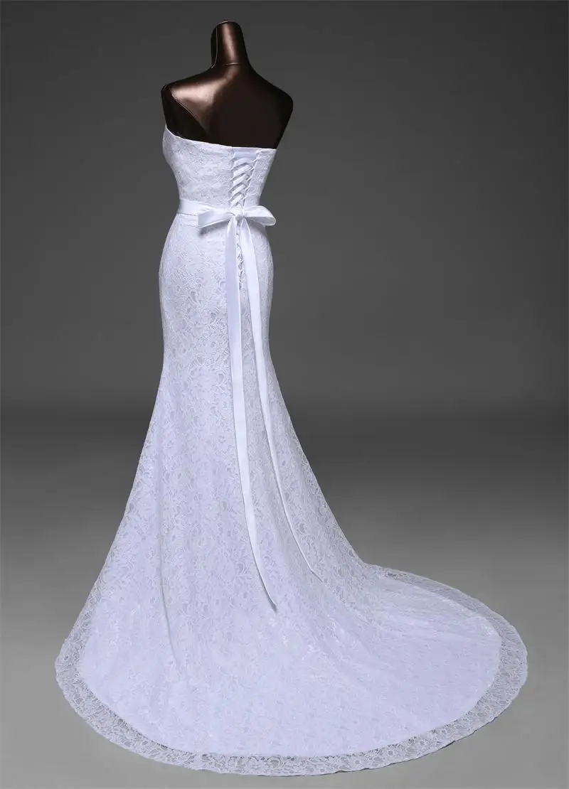 Customized Beautiful Crystal belt bandage Sexy mermaid Wedding Dresses vestidos de noiva robe de mariage Bridal gown G530 3