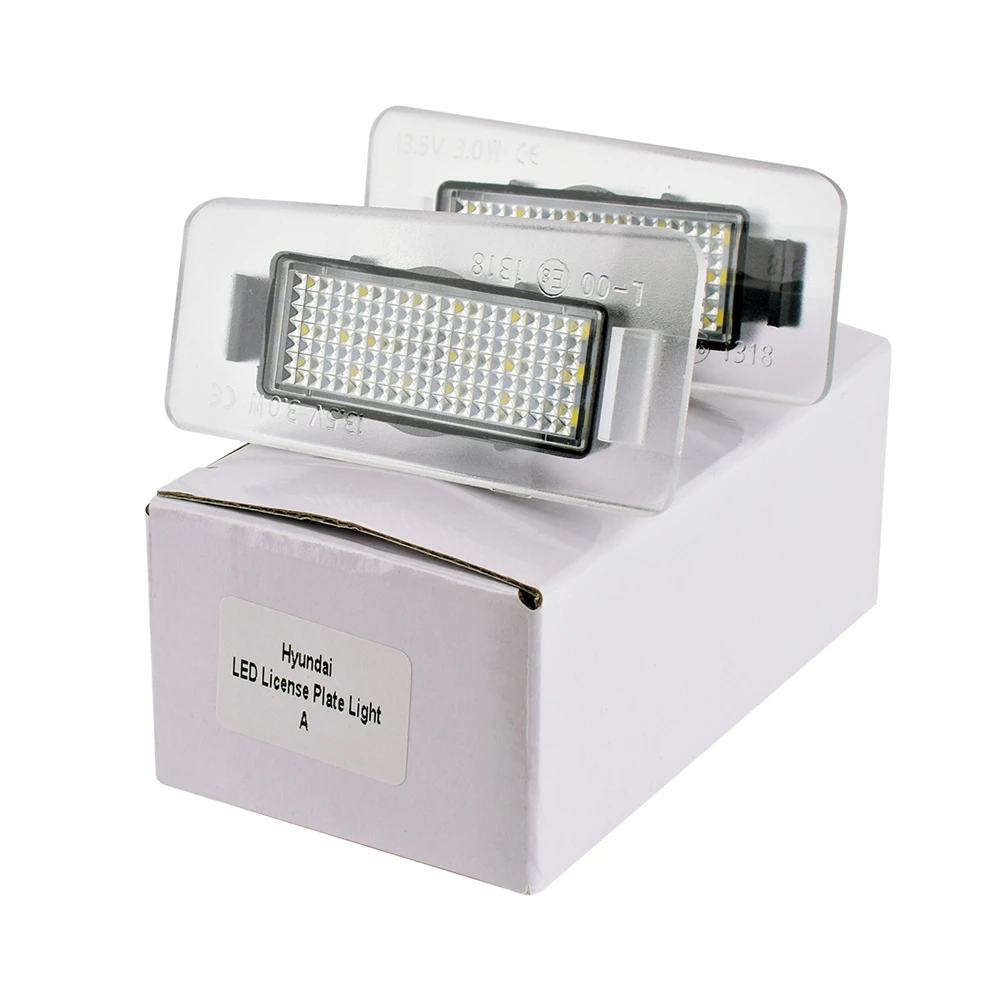 2pcs White LED License Plate Light for Hyundai Elantra 20112013 I30