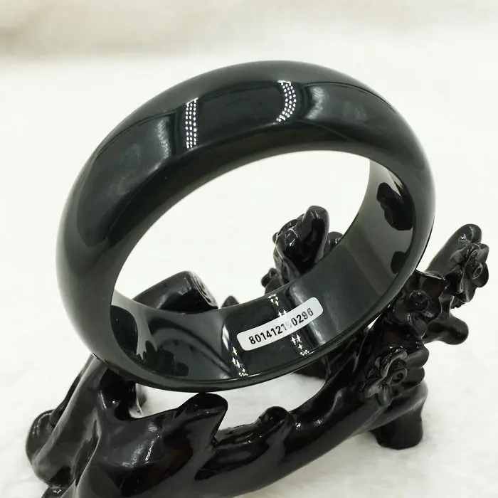 

58mm Certified Grade A Natural Green Hetian Nephrite Jade Bracelet Bangle 150296