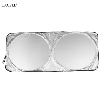 

Uxcell Silver Tone Car Auto Folding Front Rear Windshield Sunshade 150cm x 70cm Window Visor Sunshade