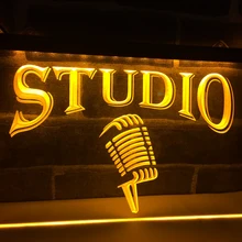 LB587-студии в прямом эфире микрофон бар светодиодный неоновый светильник знак для домашнего декора