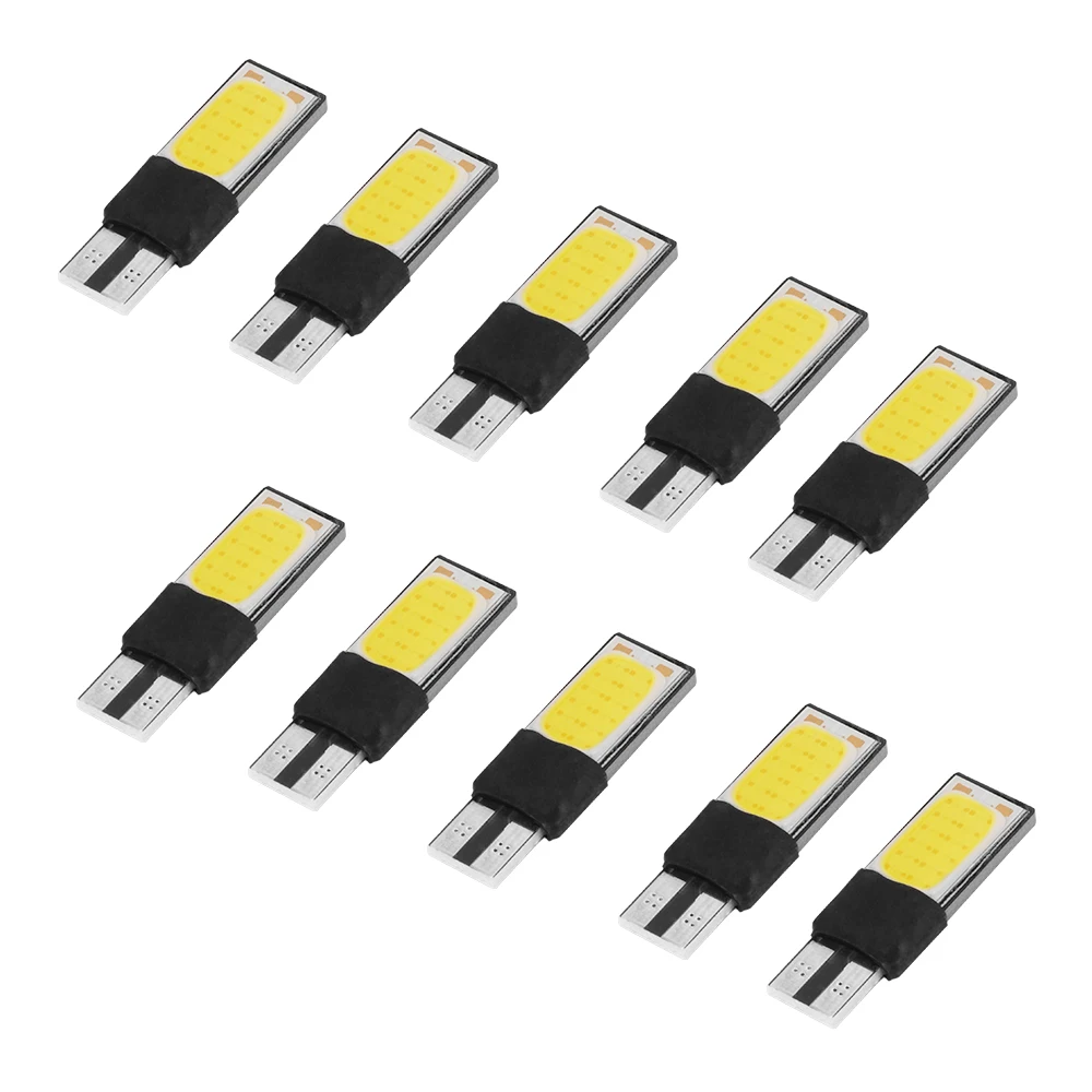 10x T10 Автомобильные светодиодные лампы без ошибок Canbus 24SMD COB белый W5W 194 боковой