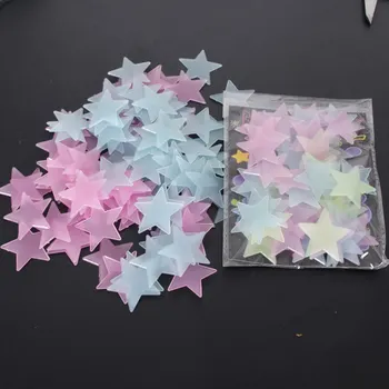 

Stars Luminous Patch Luminous Wall Stickers Children'S Bedroom 3D Fluorescent Luminous Stereo Wall Stickers