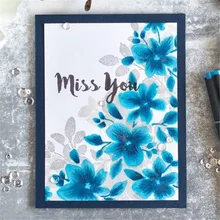 

Eastshape Flower Floral Clear Stamps and Metal Cutting Dies Scrapbooking for Craft Dies Set Embossing Stencils