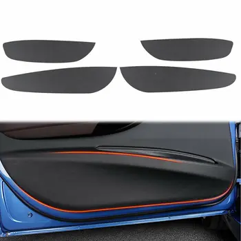 

4pcs PU Leather Car Door Inner Protective Anti-Kick Pad Protection Film Sticker Cover Trim For BMW 3 Series F30 F31